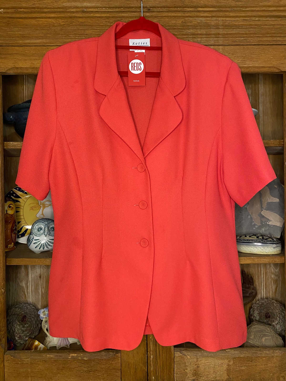 Pink Short-Sleeve Blazer Size 14