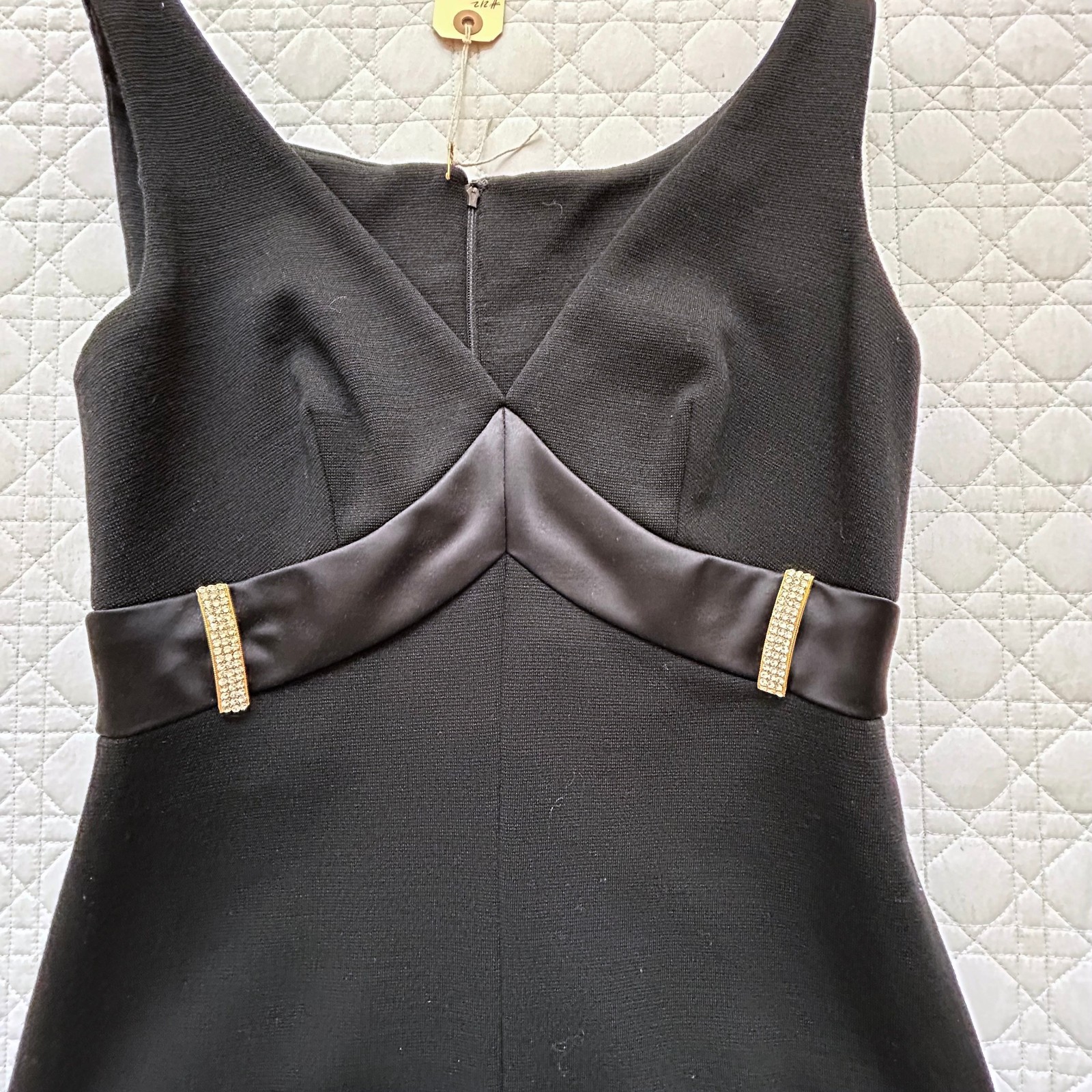 Vintage 60s Black Wool Knit Mod Evening Cocktail Dress 6 8 1960s Hollywood Glam
