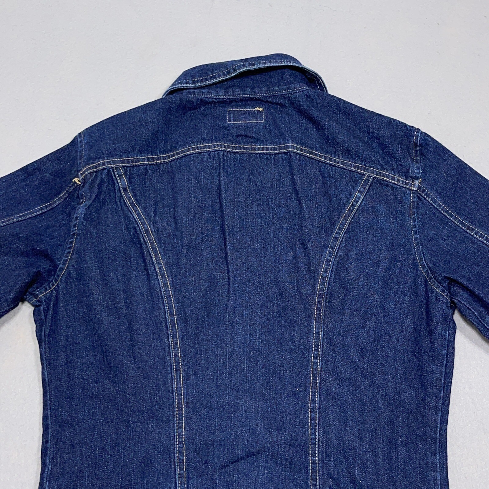 Vintage Denim Jacket Women Medium Regular Fit Dark Blue Wash Vintage 90s Grunge