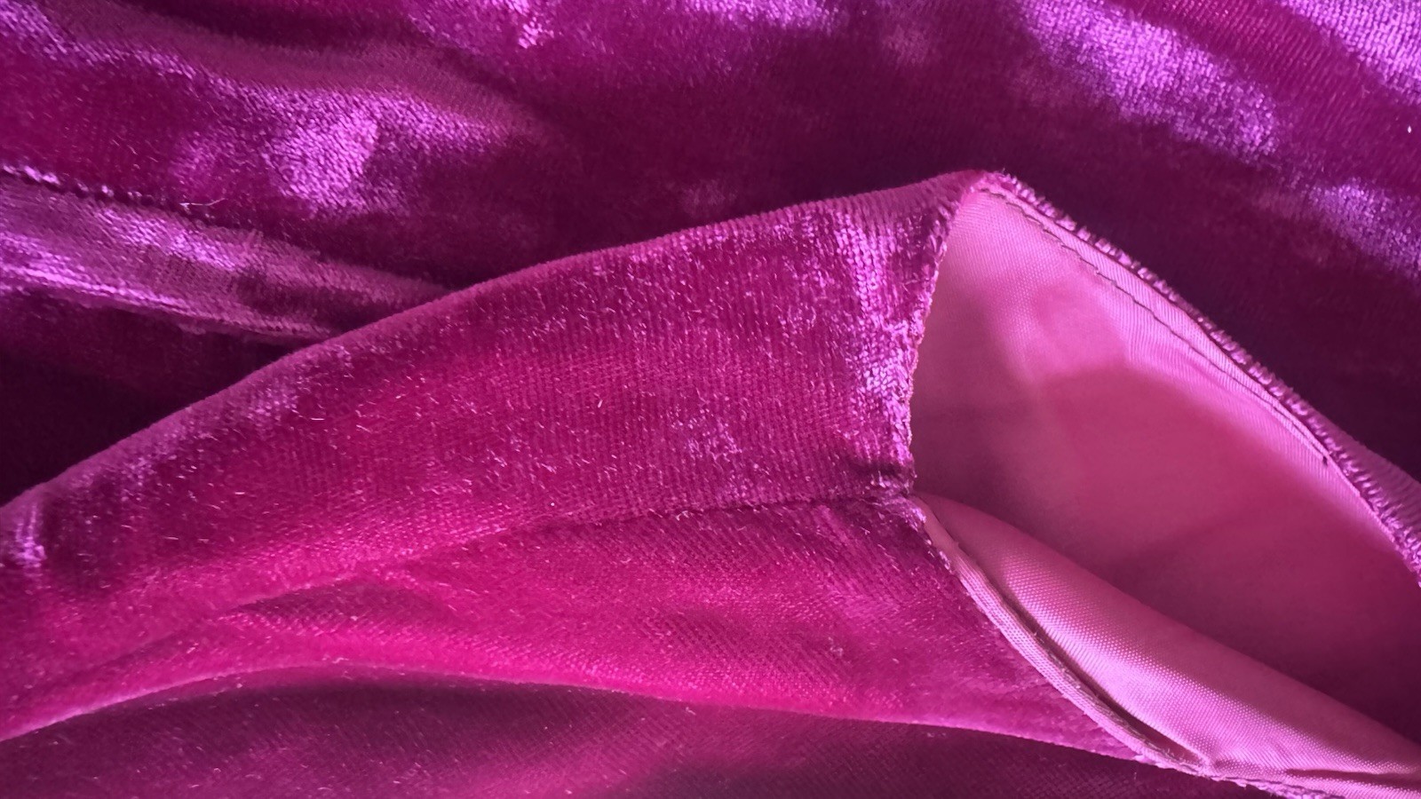 Vtg 1970s Young Innocent Raspberry Velvet Minidress Size 13