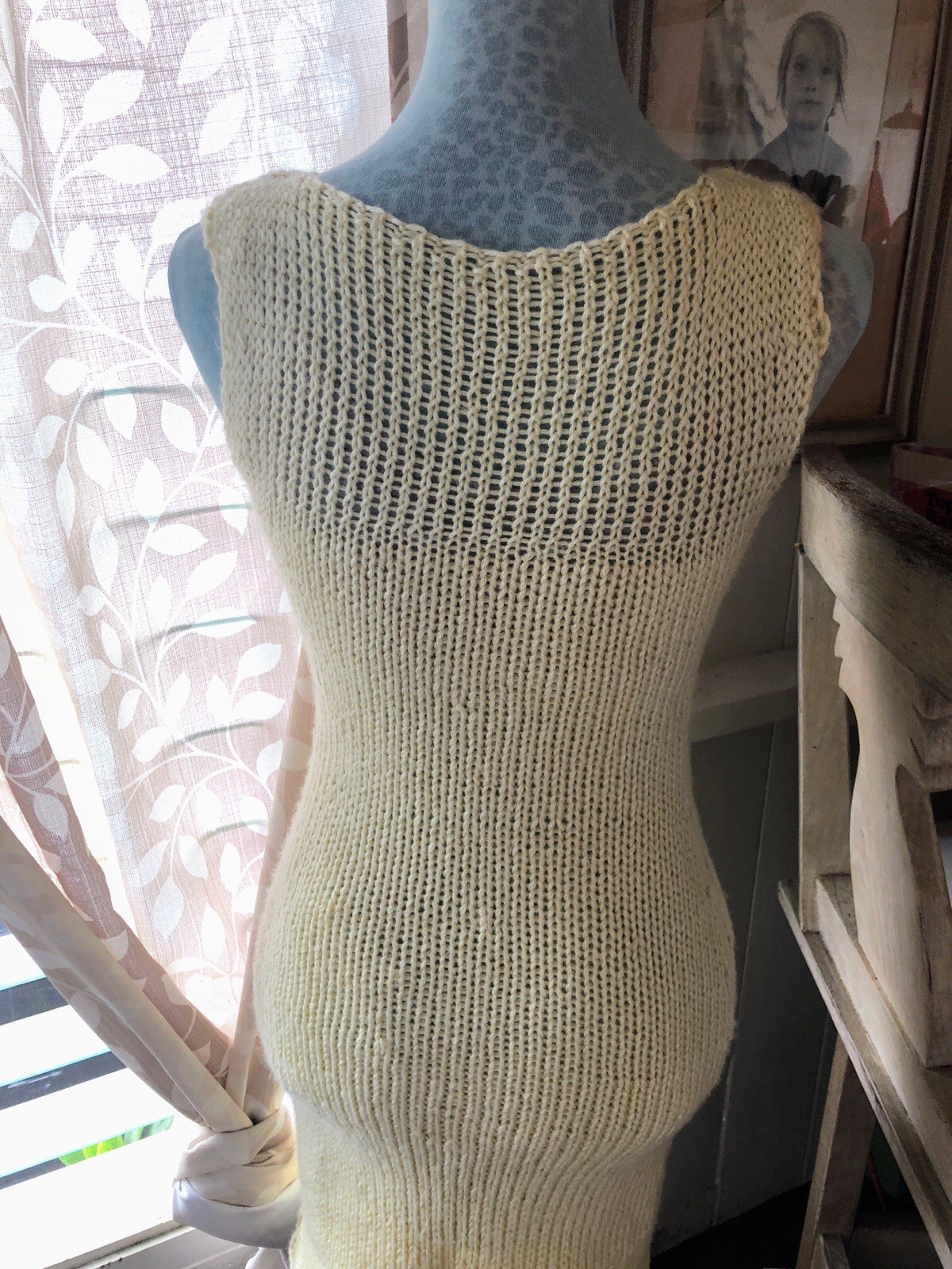 Vintage Hand Knitted Elegant Dress