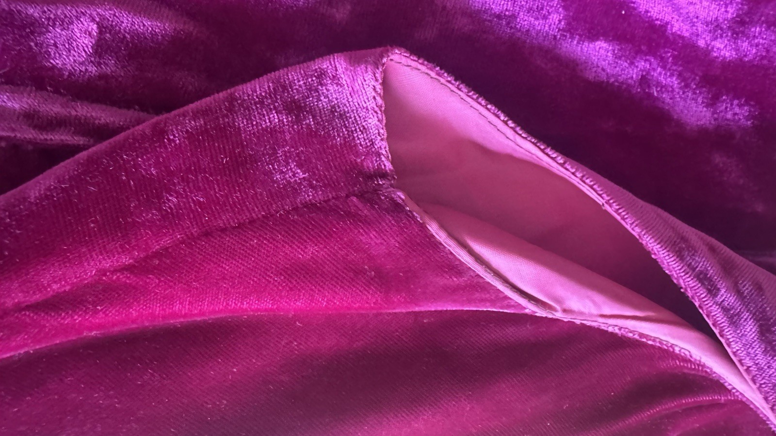 Vtg 1970s Young Innocent Raspberry Velvet Minidress Size 13