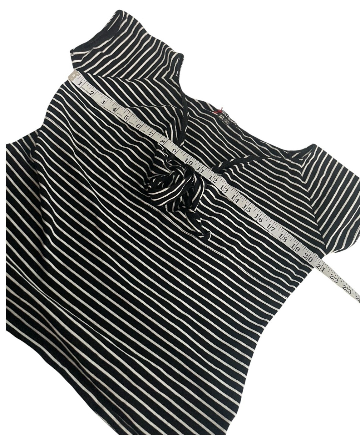 Hell Bunny Black White Striped Hannah Top 1950s Vintage Retro Rockabilly Style