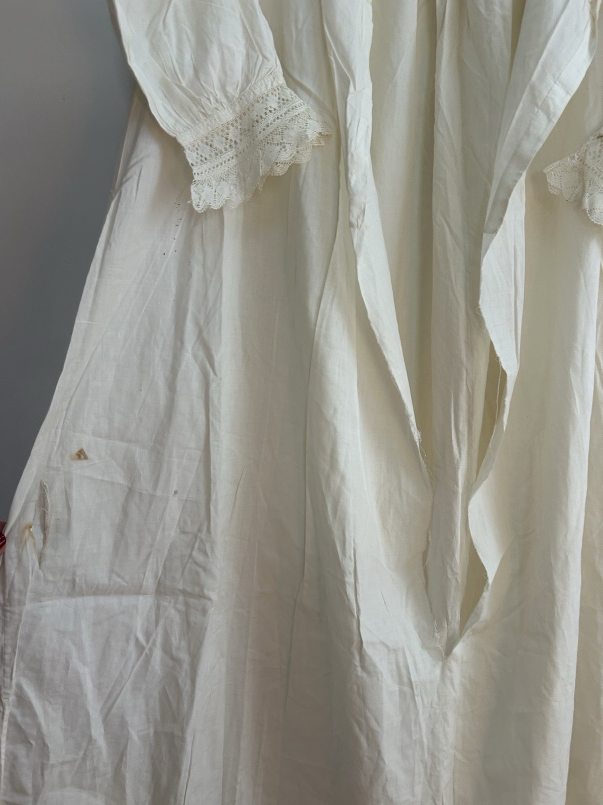 LOT OF 6 EDWARDIAN VICTORIAN PRAIRIE LINGERIE SLIP NIGHTGOWN THRASHED AS-IS
