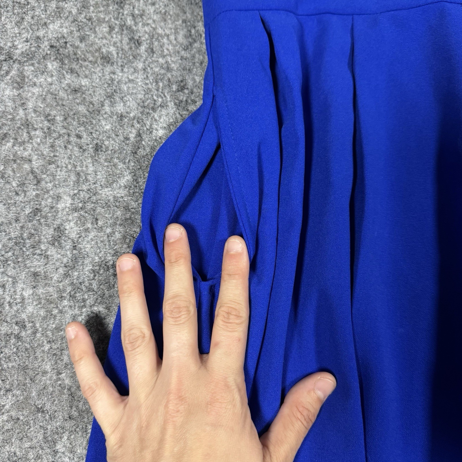 1960s Era Women’s Mod Dress Cobalt Blue Collared Size Medium Button Details