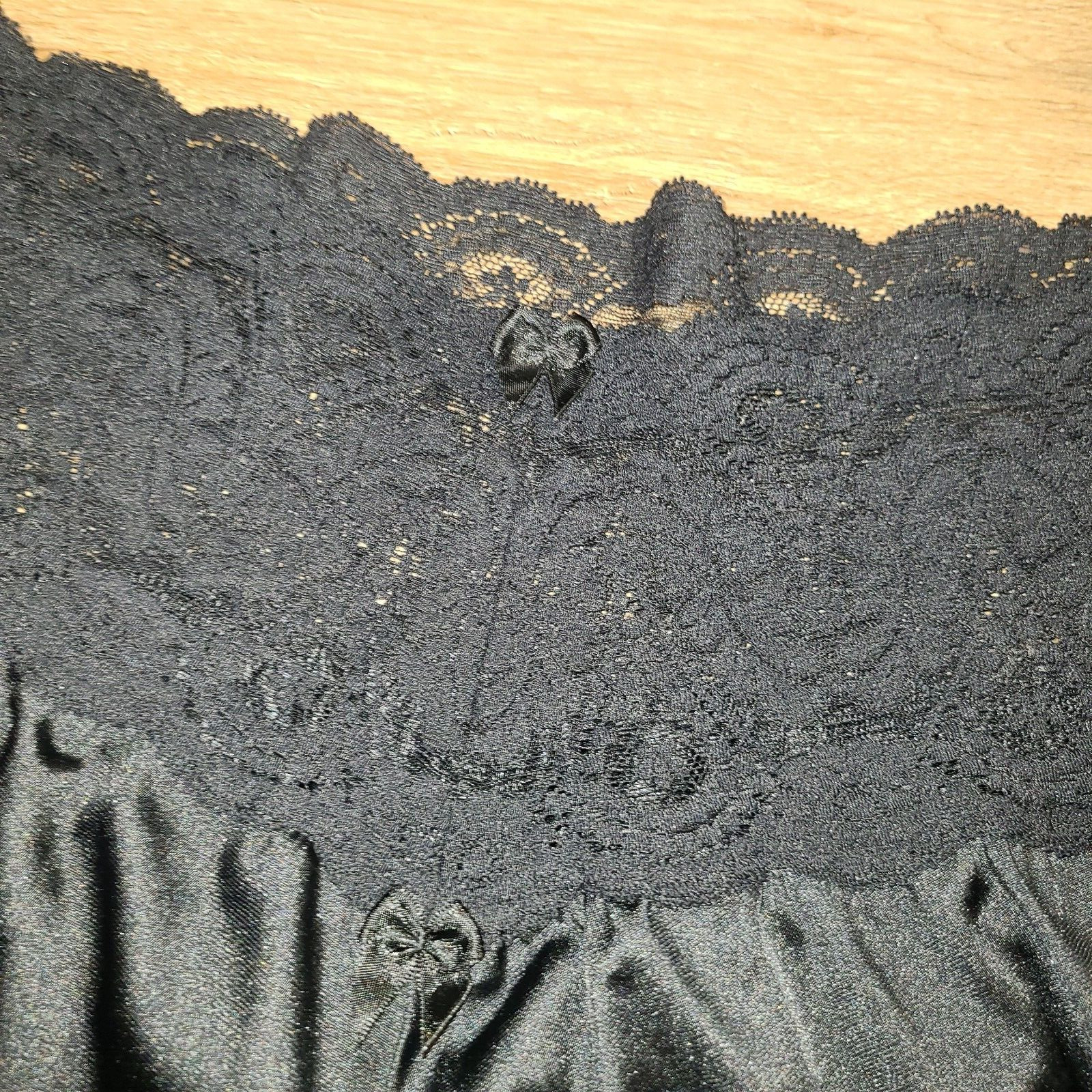 Vtg Vassarette size 7 Satin Lace Stretch Panties Lingerie High Rise