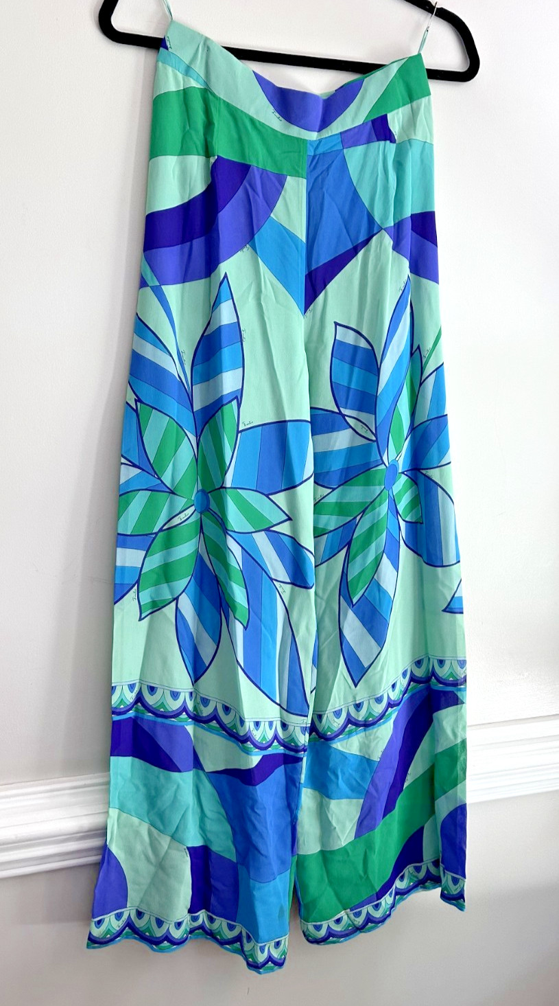 Vintage 1960&rsquo;s Emilio Pucci Saks Fifth Ave Made in Italy Silk Summer Pants Small