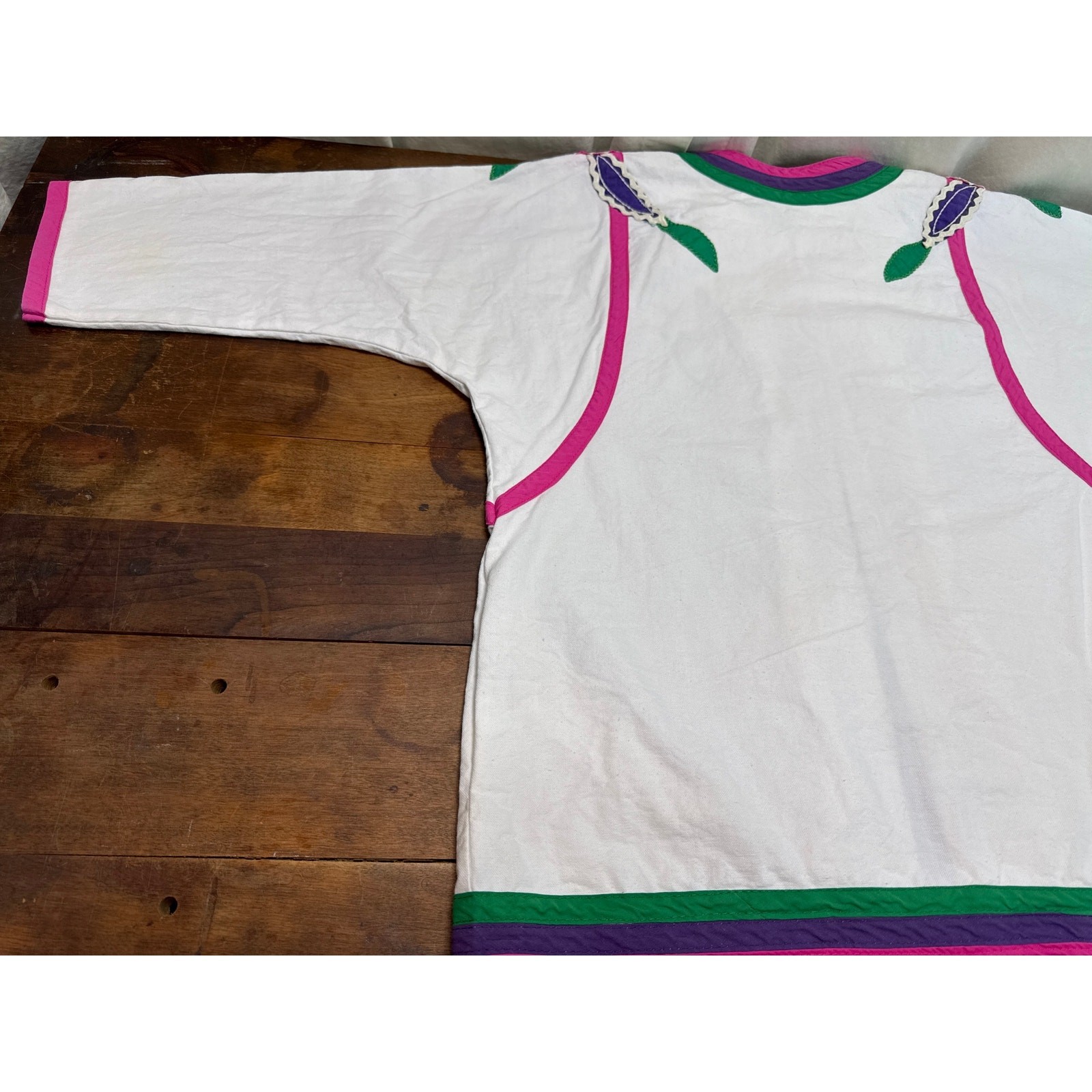 Diseños Delfis Telas Tlaquepaque Jalisco Vintage Mexico Embroidered Top Small