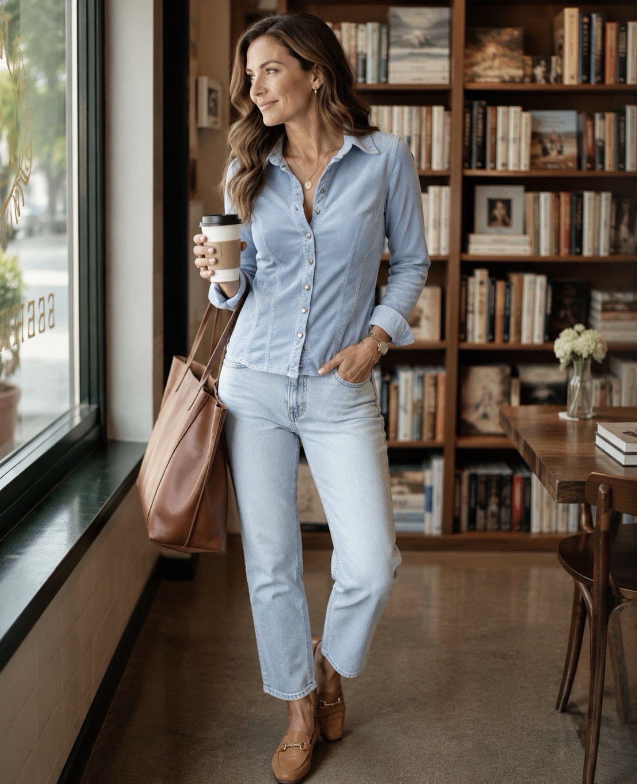Womens Small Light Blue Stretch Corduroy Snap Front Shirt Jacket Fitted Western