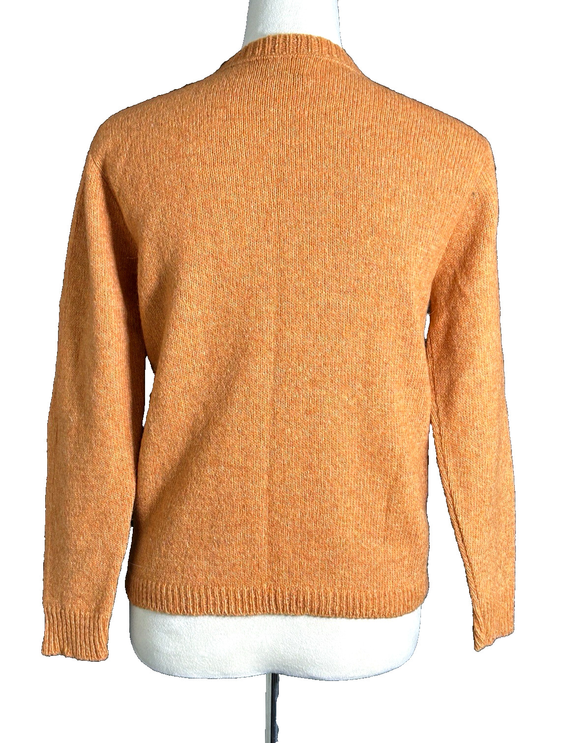 VTG 50s 60s Mod Sears JR Bazaar Wool Crewneck Sweater Burnt Orange Size 38