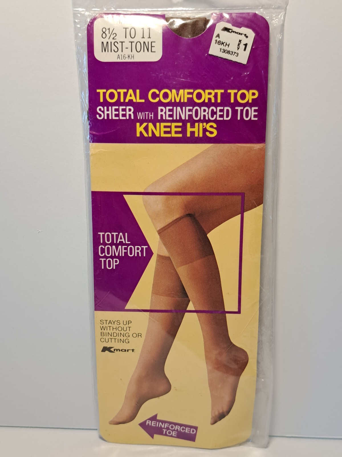 Vintage K – Mart Knee Hi Stockings Mist Tone Fits Sz. 8.5 – 11 Orig. Pkg. NOS