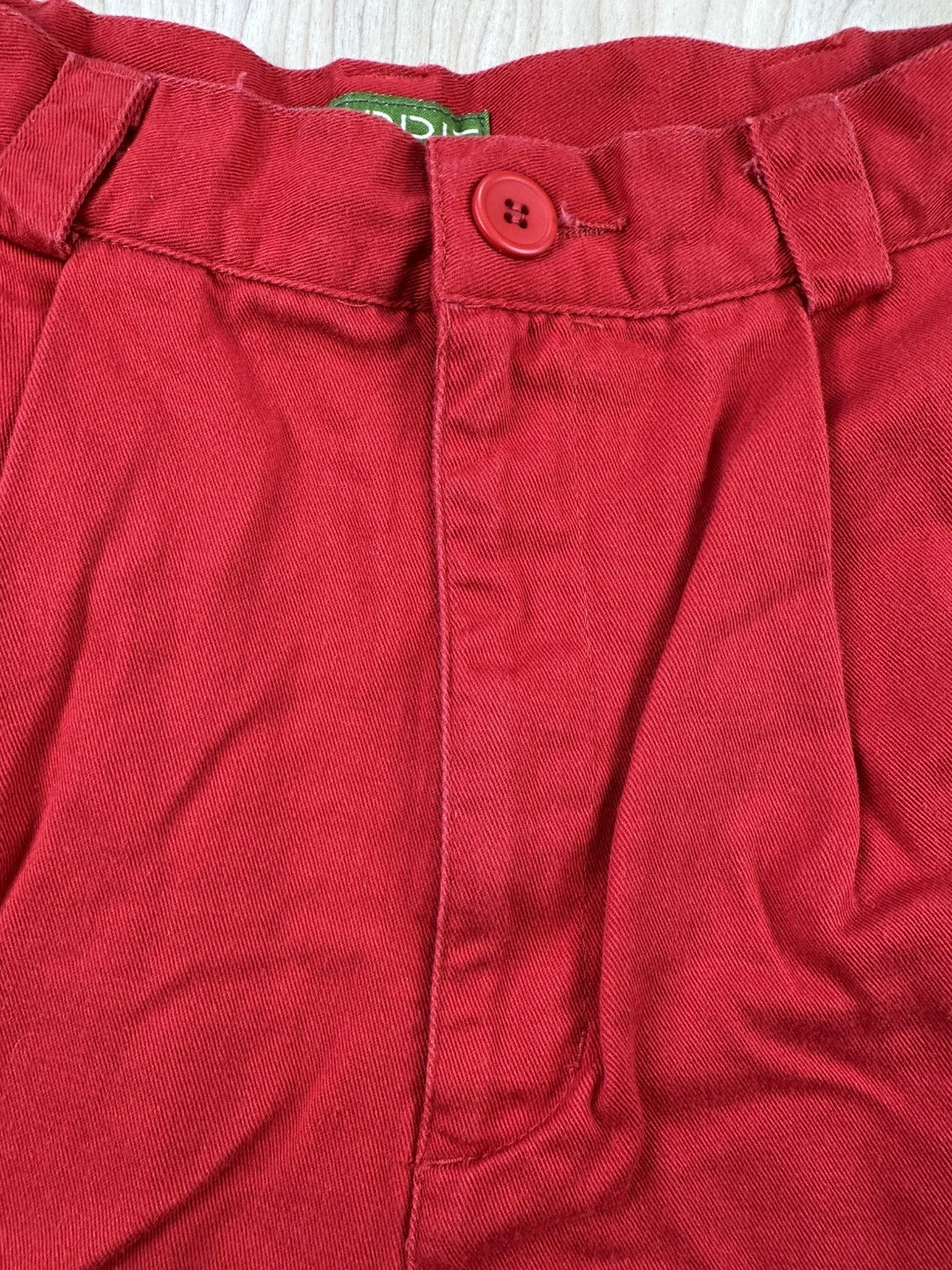 vintage 80&rsquo;s ESPRIT red pleated SHORTS all COTTON size 11/12 preppy NEW WAVE