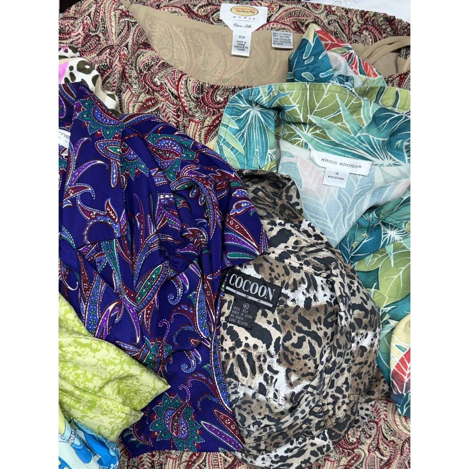 🚨‼️12 ITEMS Vintage Silk Closeout Bundle ALL Wearable Preloved & NWT See Desc *