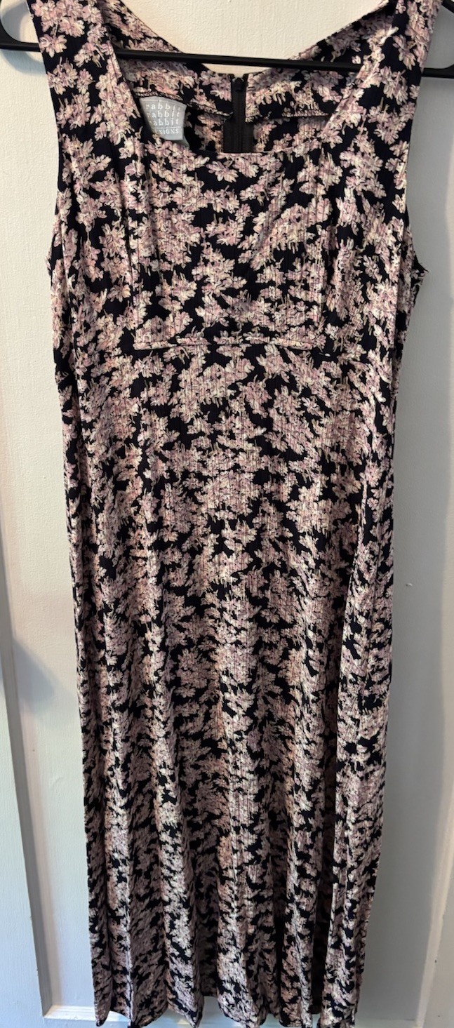Vintage 90’s Rabbit Rabbit Rabbit Designs Floral Dress & Short Sleeve Top Set