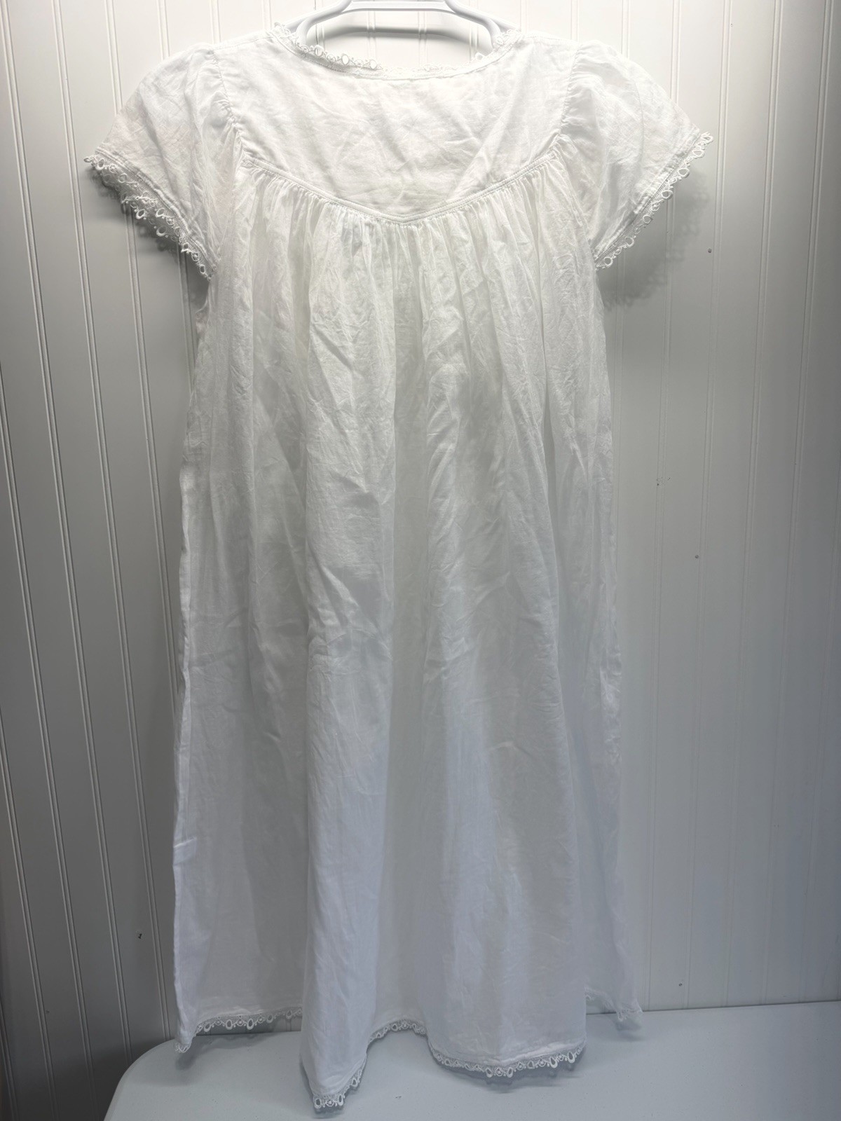 CELESTINE GERMANY WHITE COTTON NIGHTGOWN COTTAGE CORE BOHO LINGERIE
