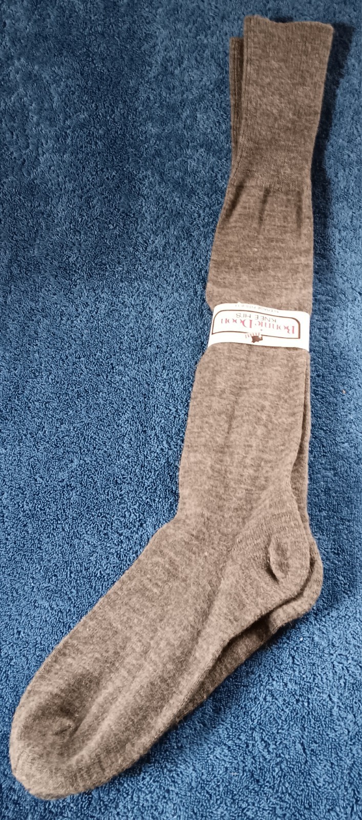 Vtg Socks Sox Knee Hi 9-11 Featherpuff Acrylic BONNIE DOON NOS USA GRAY 1980s