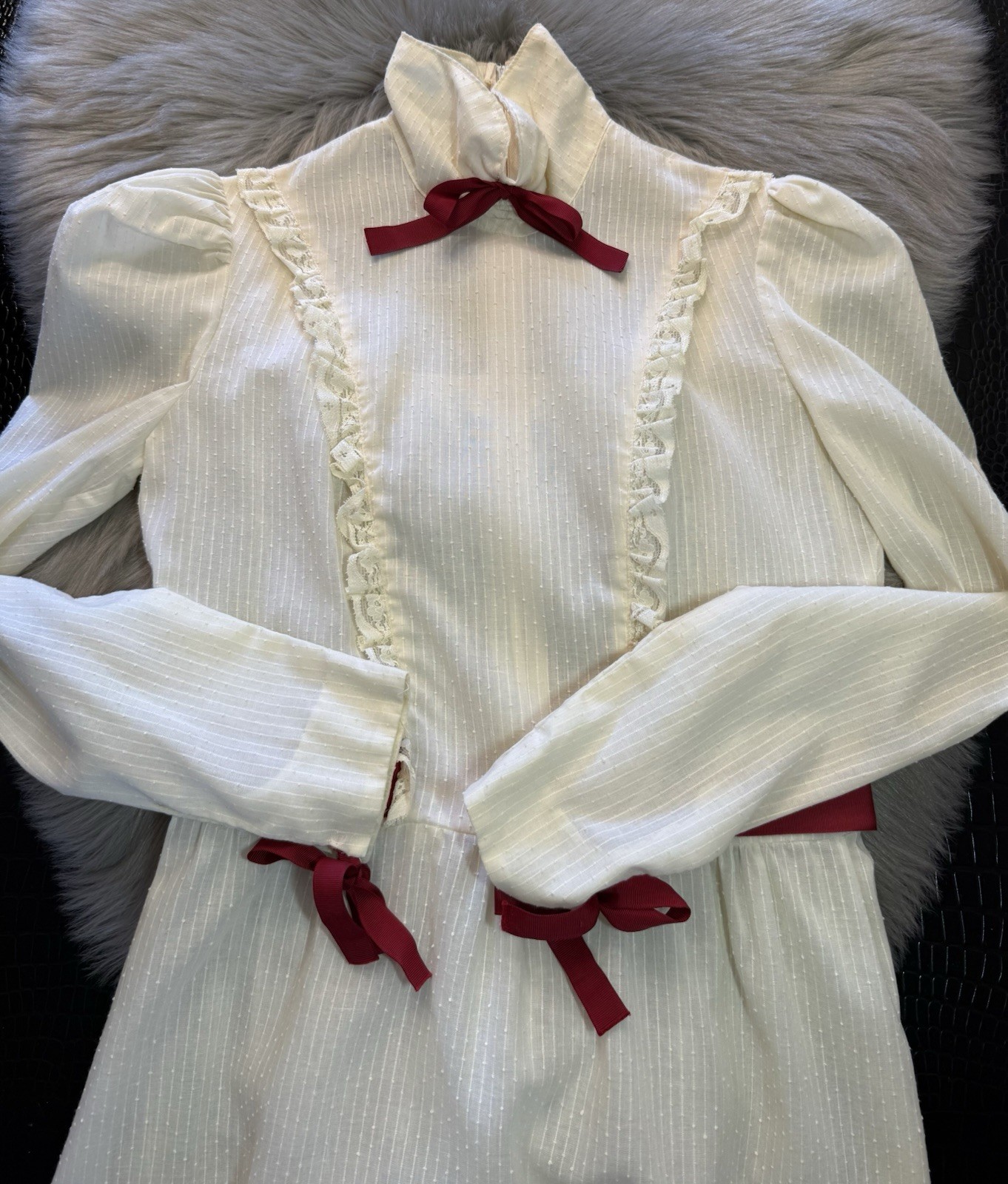 Authentic Foxy Lady San Francisco Vintage Prairie Dress Size Small Rare 60s 70s