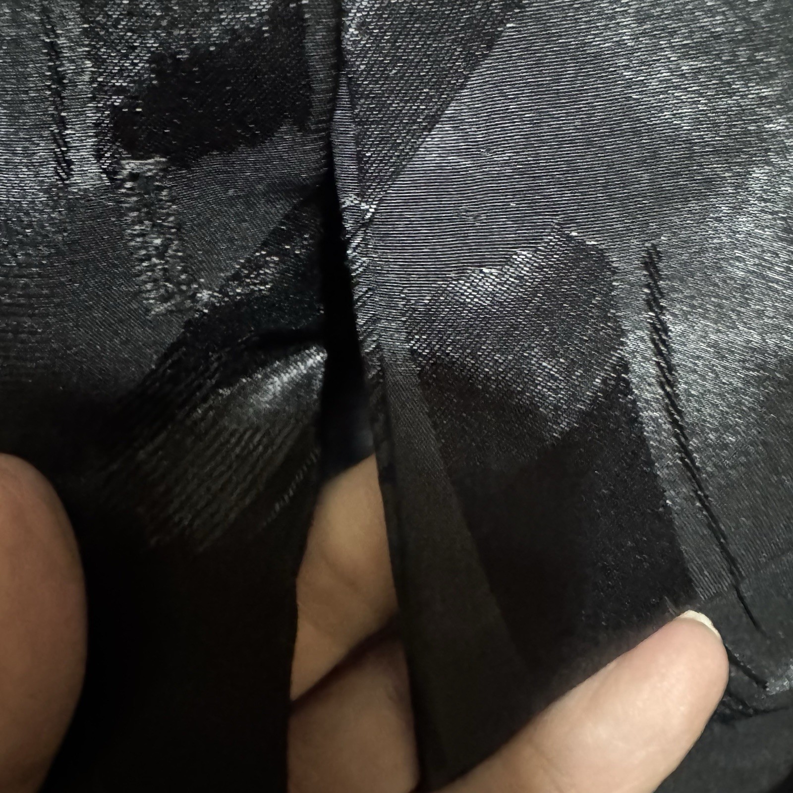 Cindy Collins Black Blouse Button Front Shoulder Pads No Size Tag Vtg 1980s