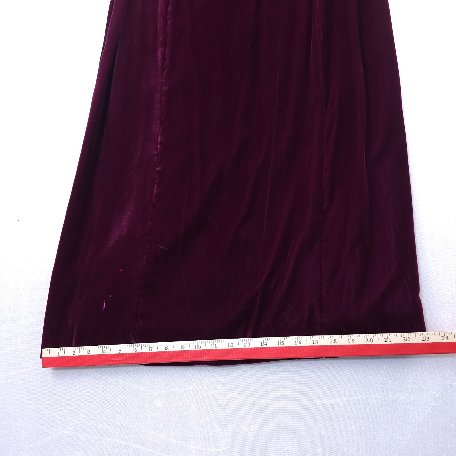 VTG 60s Velvet Goddess Bombshell Party Column Maxi Hostess Dress Purple Beaded