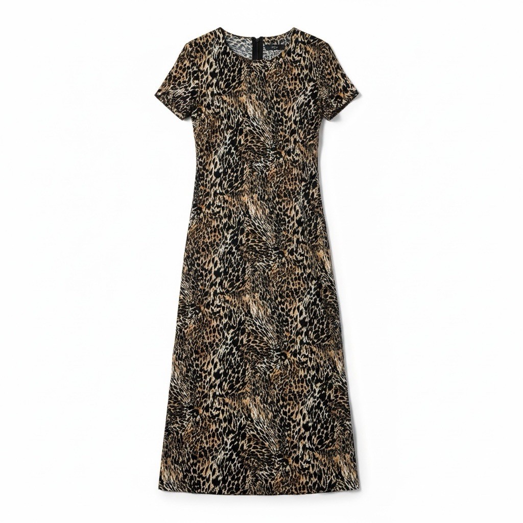 Vintage Y2K AB Studio Byer California Maxi Dress Women’s S Animal Print Grunge