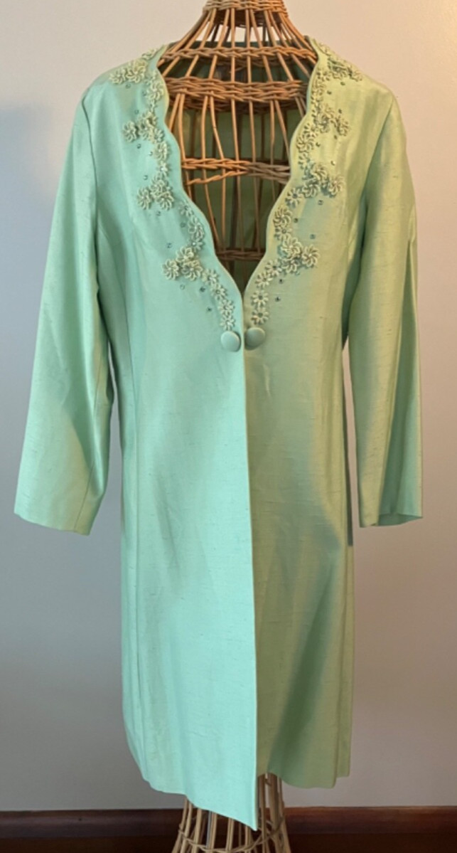 Gorgeous 1960s mint green Alfred Werber lined dress jacket – vintage