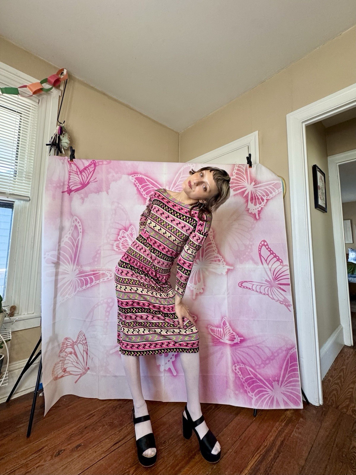 1960s Emilio Pucci Z Print Midi Length Dress
