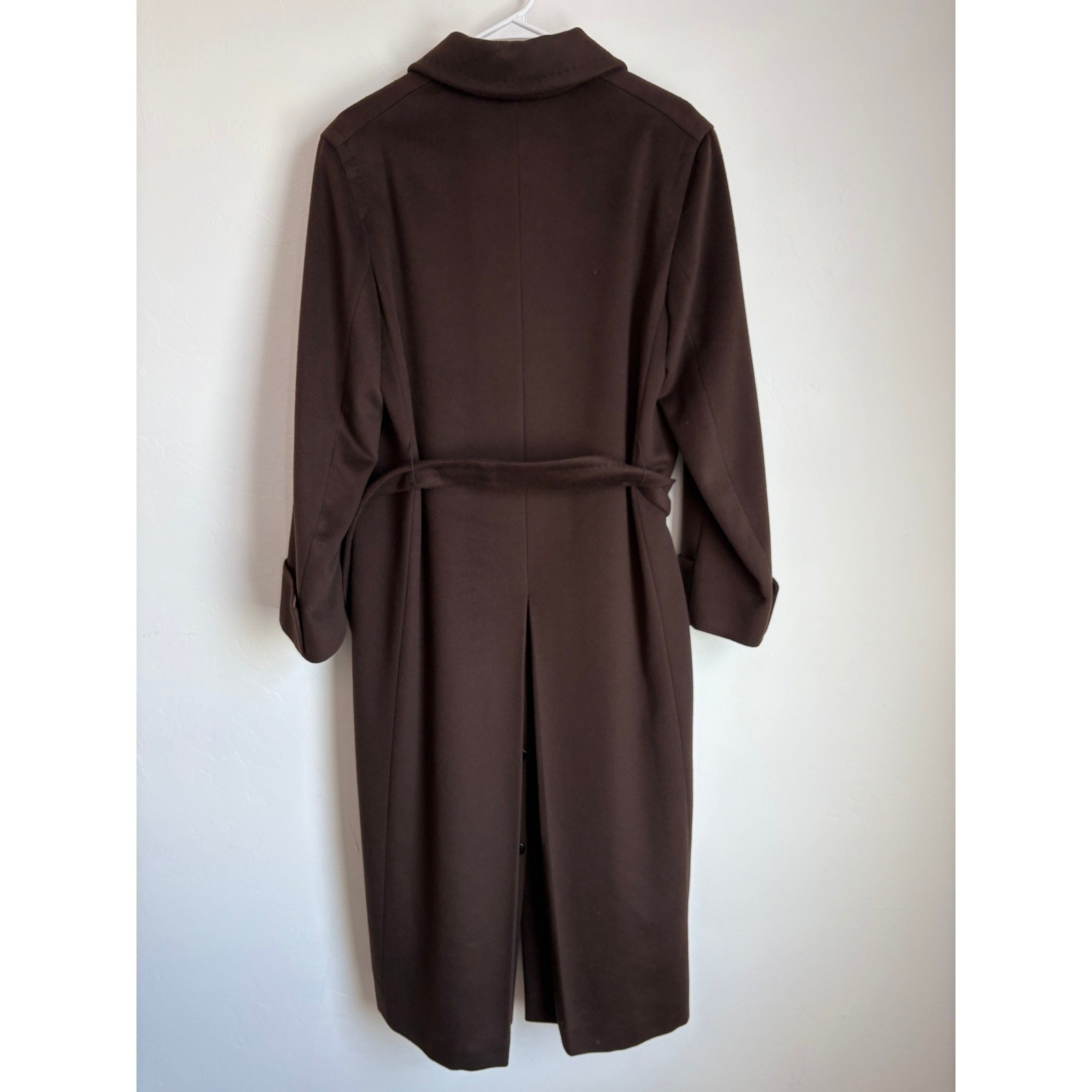 Vintage Max Mara Alpaca Wool Belted City Overcoat Old Money Quiet Luxury Preppy