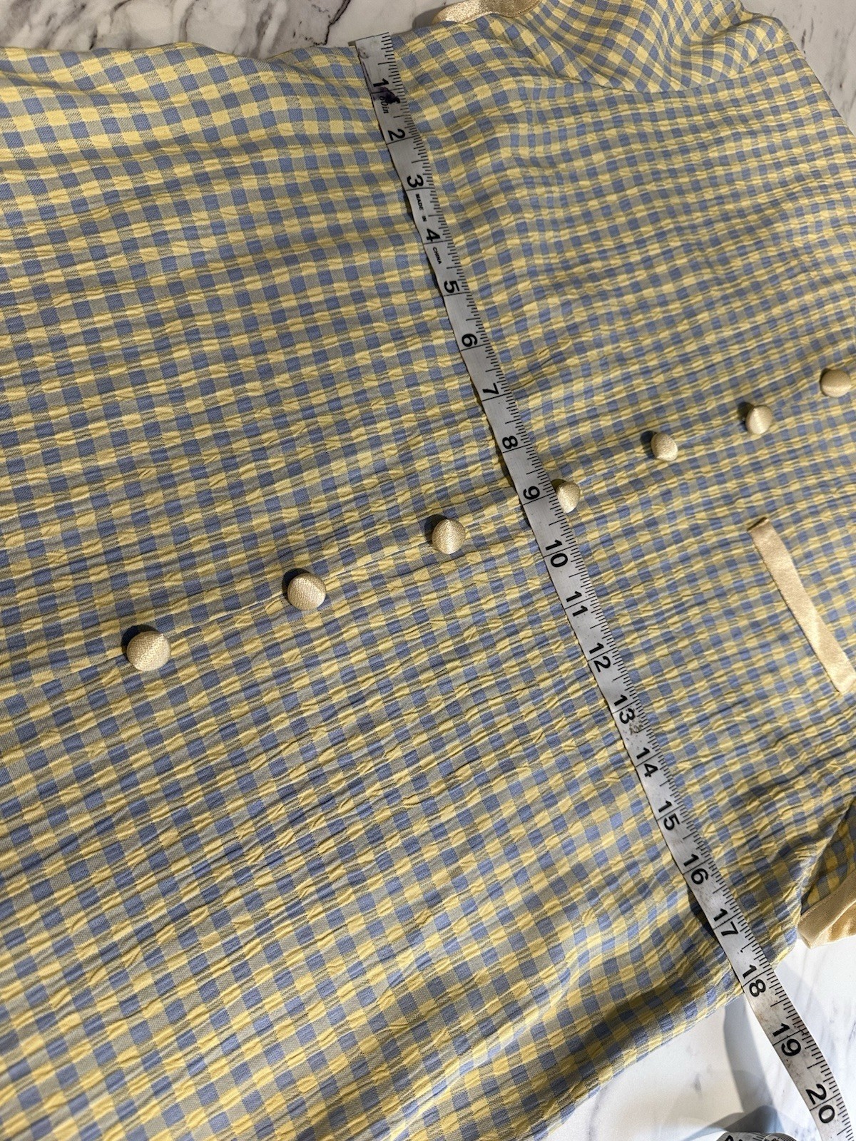 Vintage Blue Yellow Button Down Jessica Howard Dress Allie Notebook Style Sz 10