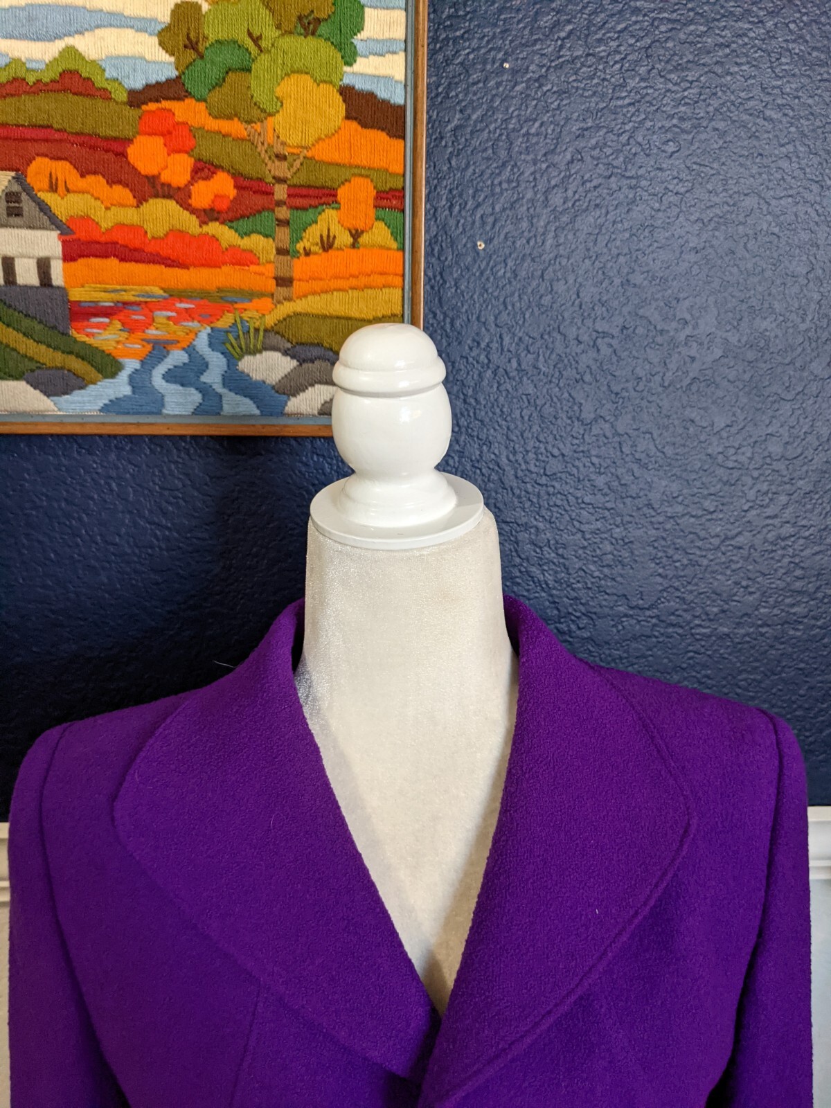 VTG Escada Margaretha Ley Purple Button Career Blazer Jacket Sz 36 Medium M
