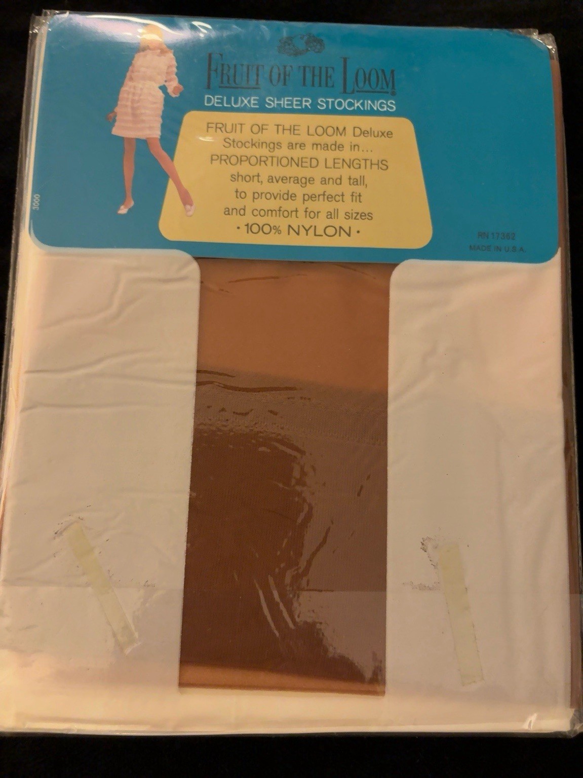 Vintage Fruit Of The Loom Deluxe Sheer Stockings Size 10 Tall Lot 5 Pair B5-1