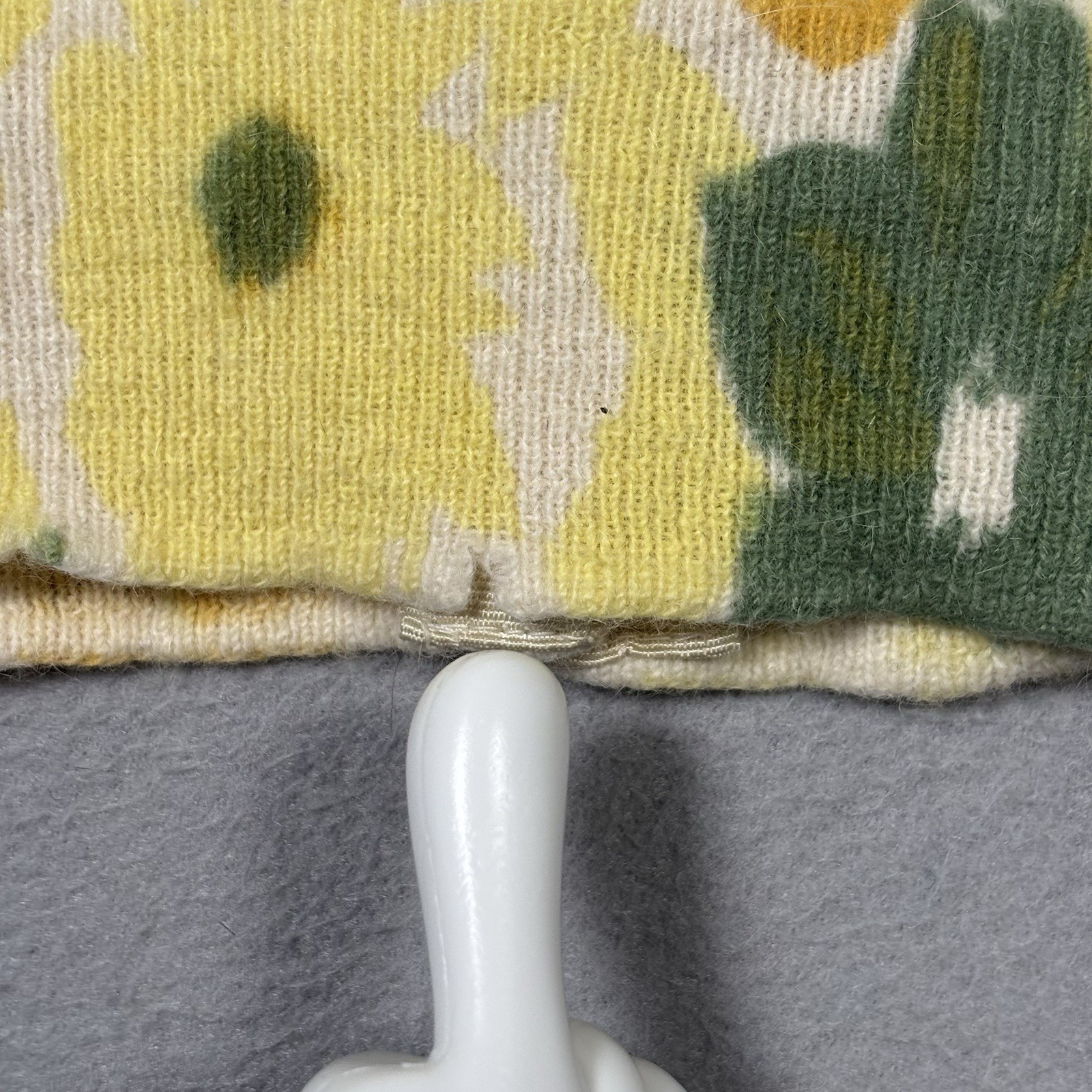 VTG 60&rsquo;s Gordonshire Cardigan Sweater Womens 40 (XS/S) Floral Angora Rabbit Hair
