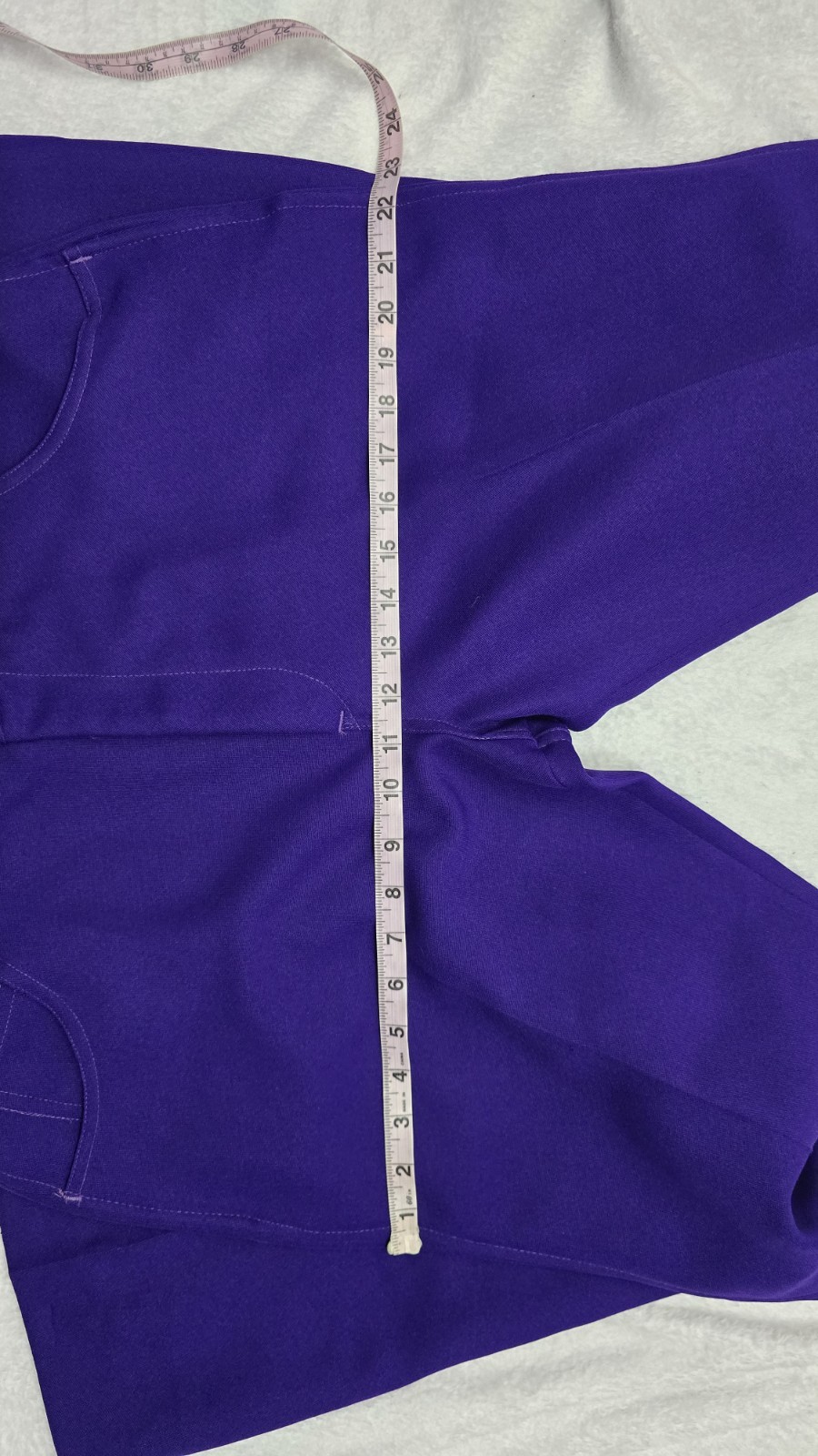 Vintage 1970s Miss Holly 100% Polyester 5 Pocket Pants, Purple, 32 Waist