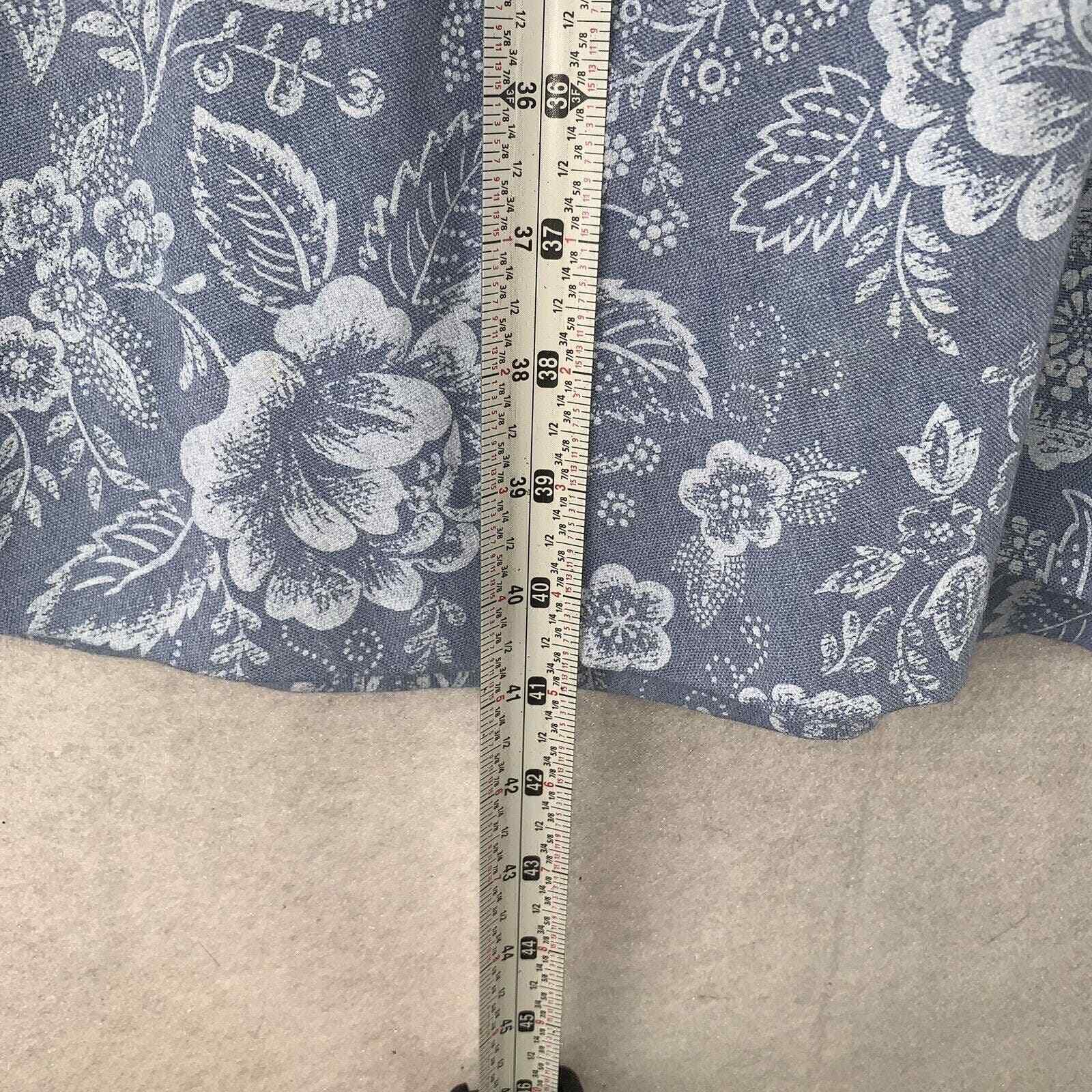 Vintage Norwin Suit Dress Blue Floral Long Line 2 Piece Modest Womens Med-Lg