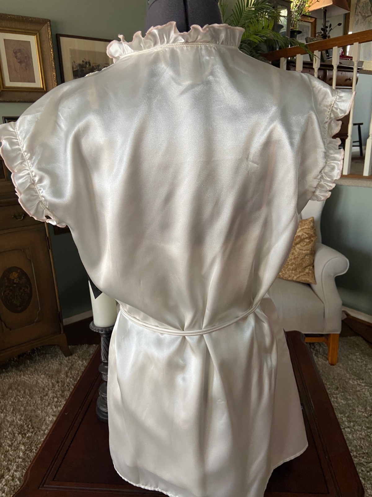 Cinemaetoile Seductivewear Shorty Nightgown & Robe Ivory & Pink Size M NWT