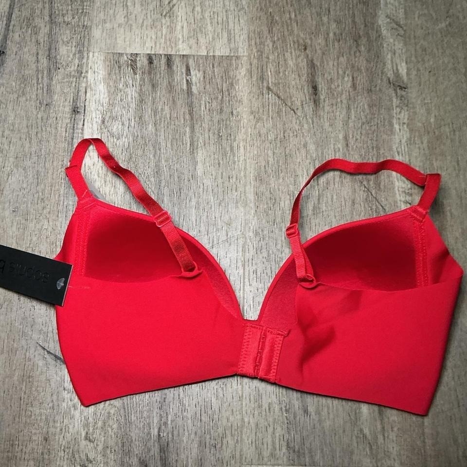 Sophie B Underwire Bra Push Up Size 34B Red NWT Smooth Everyday Feminine
