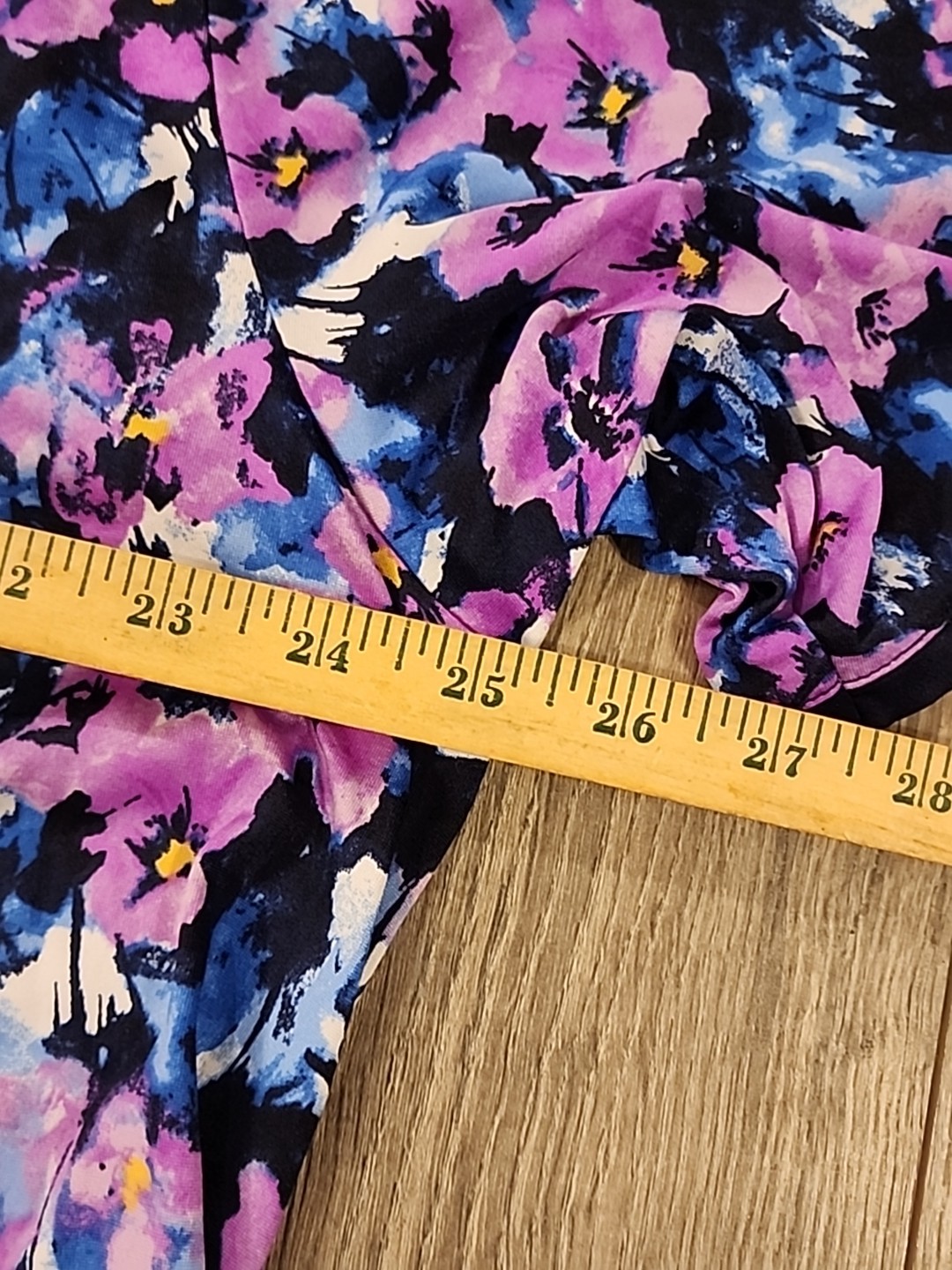 Stan Herman Violets Nightgown Night Dress Stretch Pockets Floral Sz XL Shirt