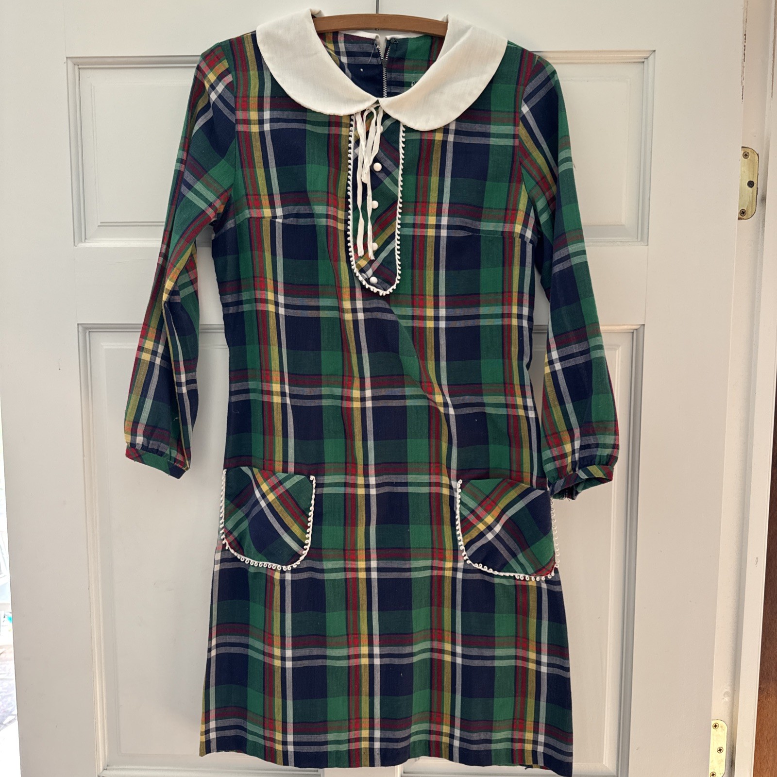 1960s vintage Dress peter pan collar Women’s Small S plaid