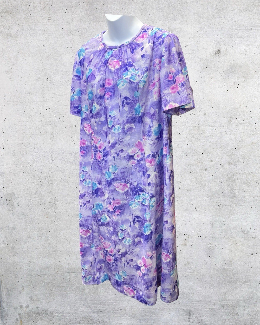 Vintage Tribute Dress Set Womens Large Lavender Floral 2 Piece Jacket Dress USA