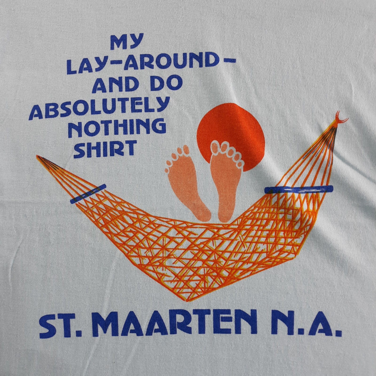 VTG Womens Large St. Maarten N.A. Sleep Cover Up Single Stitch Shirt