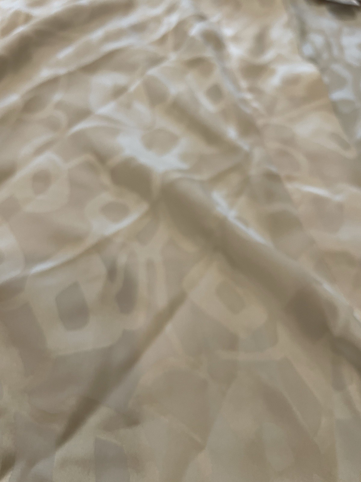 Vintage Robe 100% Silk Cream Beige Patterned Hong Kong FOUR SEASONS OS Luxury