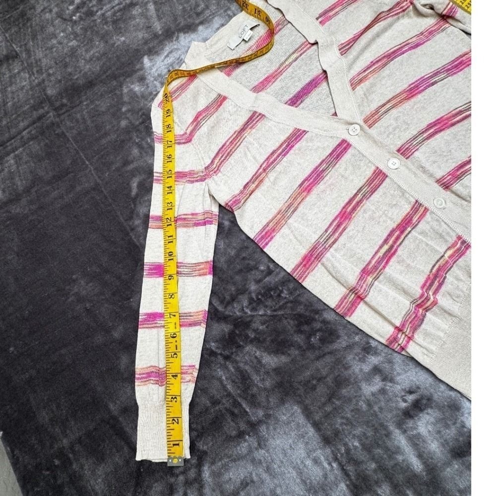 Loft retro-inspired~preppy vibe Multicolored Lightweight Cardigan