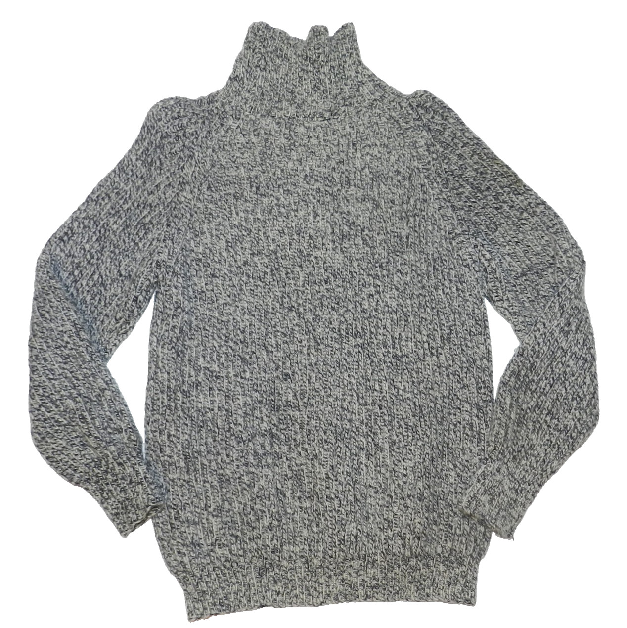 Vtg 80s Wool Sweater Ribbed Knit Beige Black Whaler Sportswear Made In England