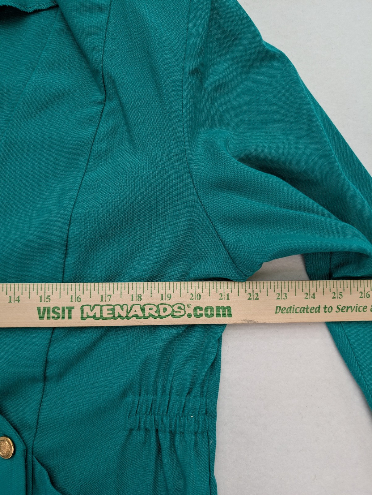 Vintage 80s Women&rsquo;s Skirt Suit Size 16 Green Double-Breasted Belt
