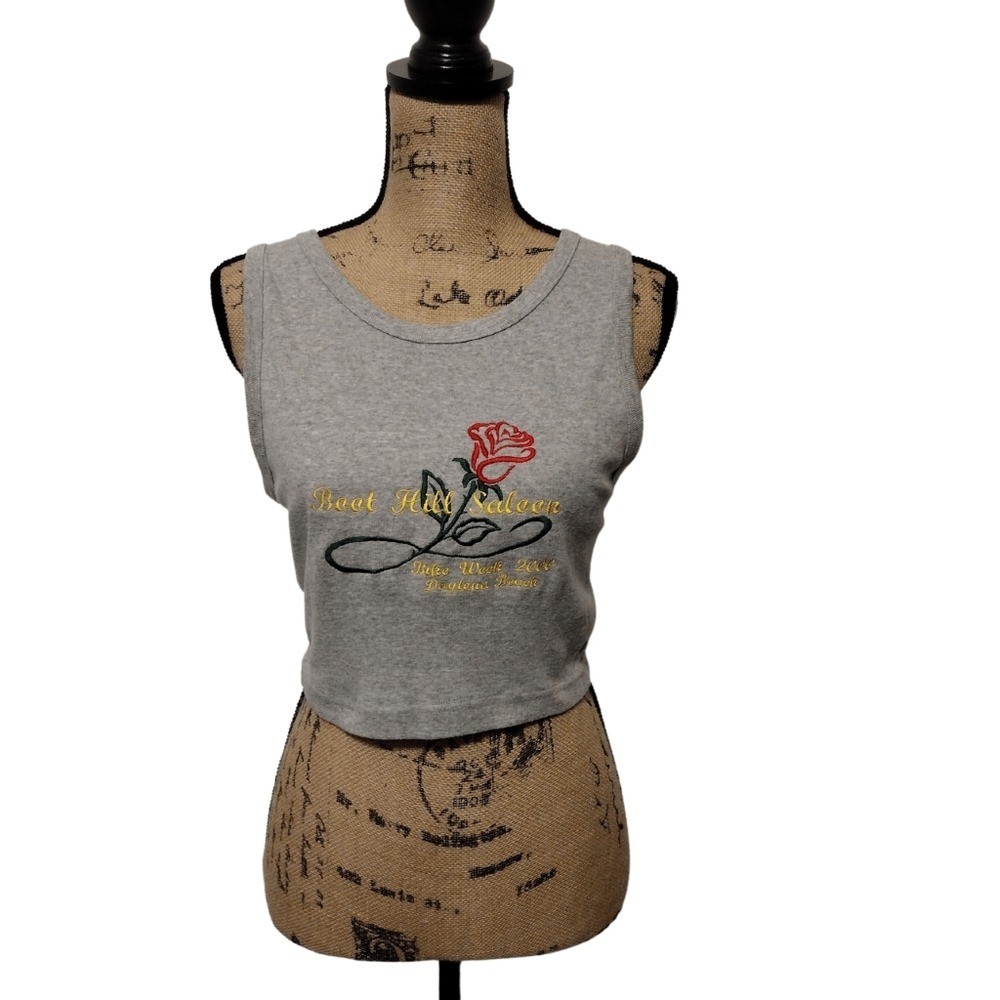 Vintage 2000 Boot Hill Saloon Crop Top Size M