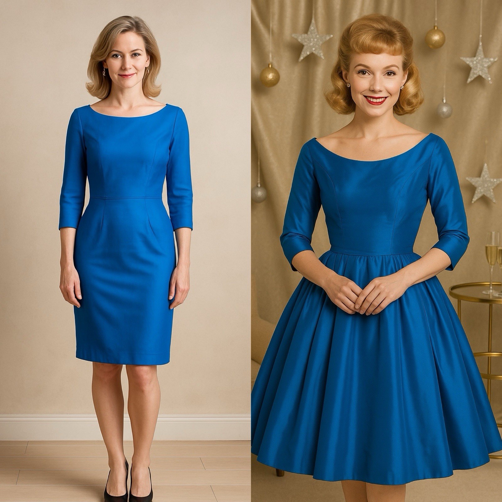 Vtg 50s Lorrie Deb San Francisco Dress Size 5 Turquoise Cocktail Overskirt 60s