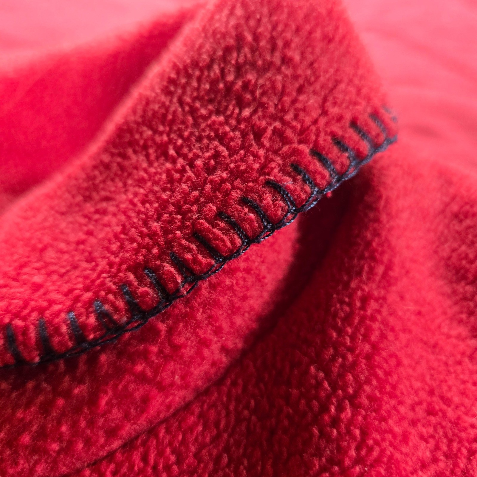 Vtg Christopher & Banks XL Pullover 1/2 turtleneck fleece sweatshirt Red Horses