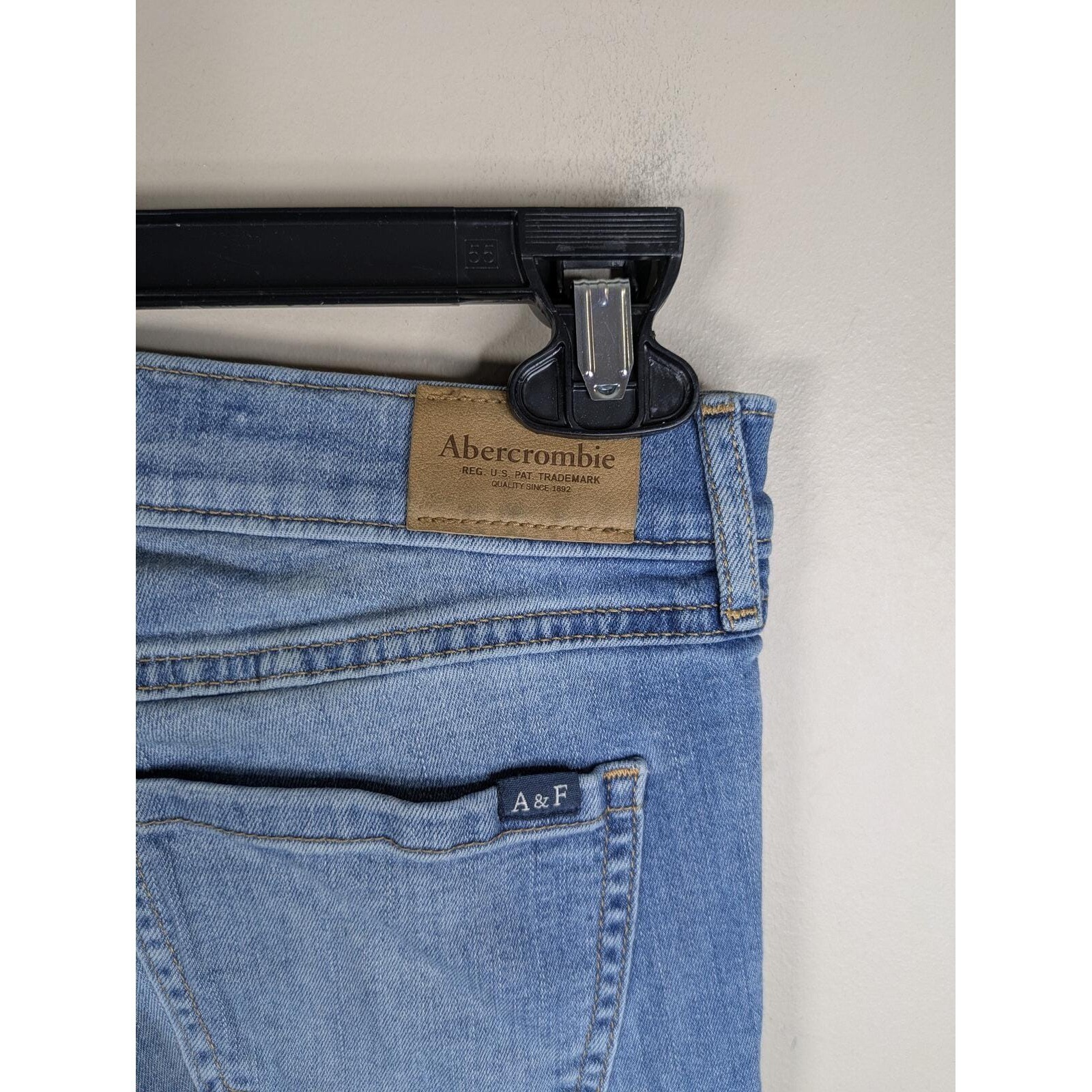 Y2K Abercrombie & Fitch High Rise Flare Jeans Patchwork Style Western 26 x 25in