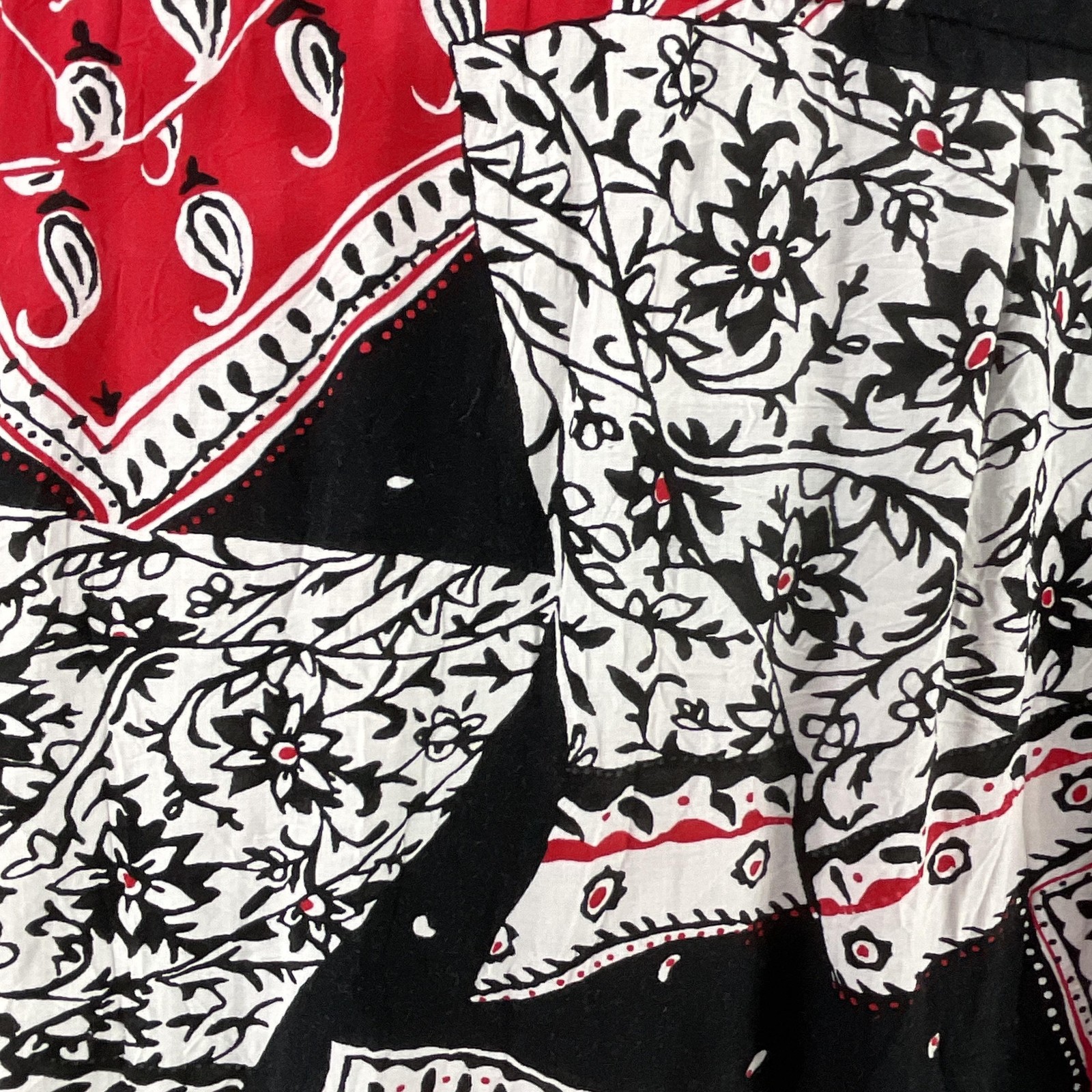 Vintage Jams World Shirt Womens M Multi Color Bandana Hawaii Aloha USA 1990s