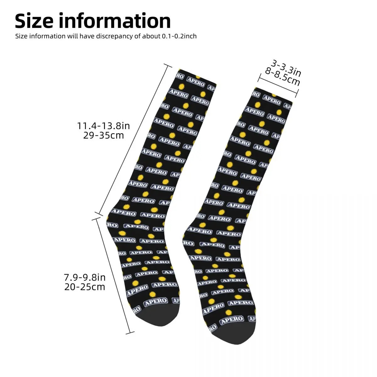 All Seasons Aperitif Apero Socks Harajuku Sport Middle Tube Socks Soft Hip Hop