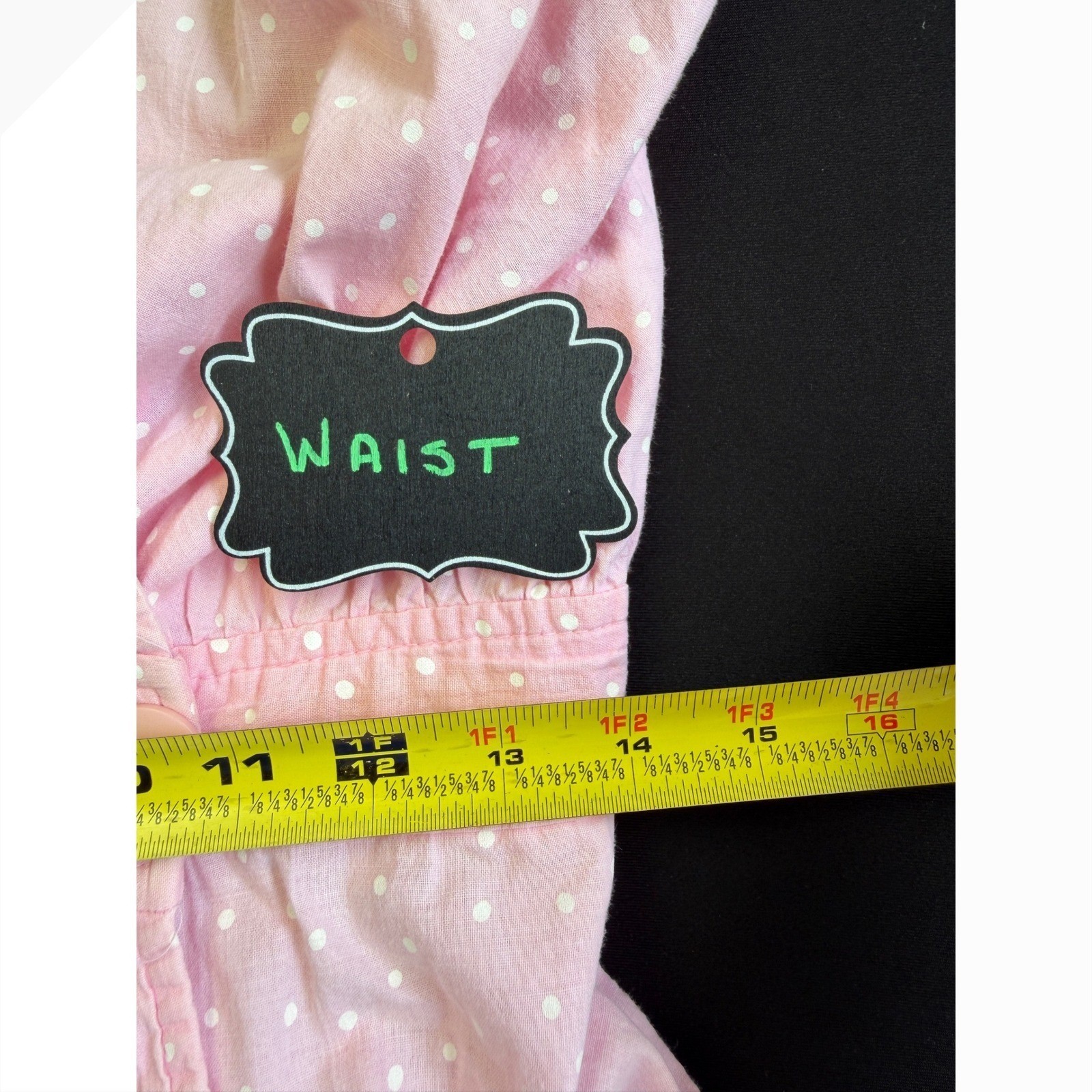 Benson E Smith Vintage 80s Pink Polka Dot Cotton Jumpsuit Size 13 Pockets Retro